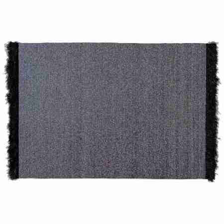 BAXTON STUDIO Dalston Modern and Contemporary Dark Grey and Black Handwoven Wool Blend Area Rug 187-11862-Zoro